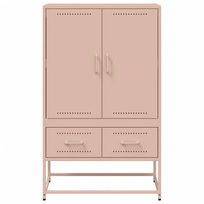vidaXL Highboard Pink 68x39x111.5 cm Steel