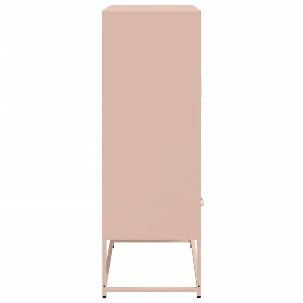 vidaXL Highboard Pink 68x39x111.5 cm Steel