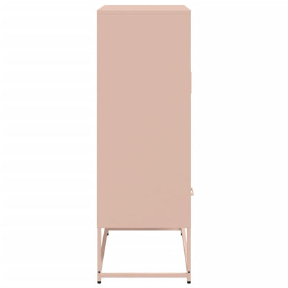 vidaXL Highboard Pink 68x39x111.5 cm Steel