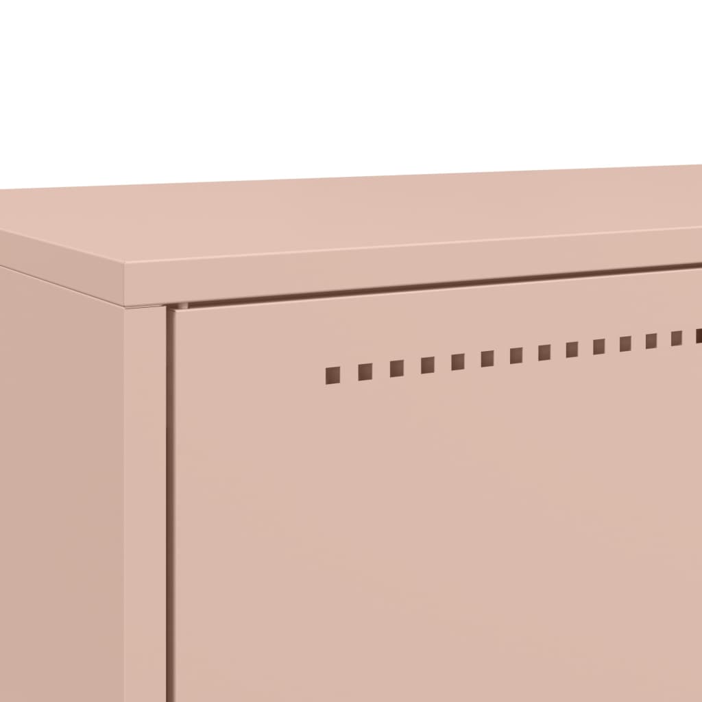 vidaXL Highboard Pink 68x39x111.5 cm Steel
