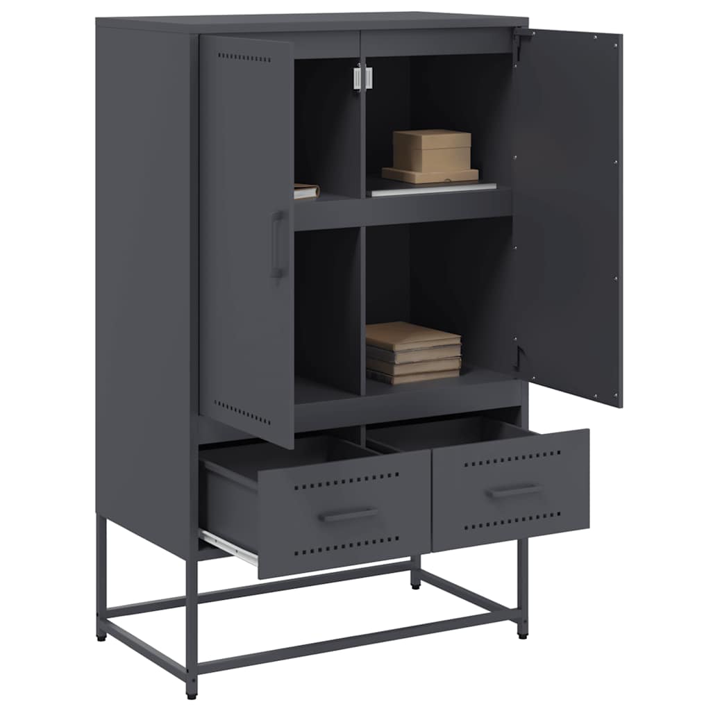 vidaXL Highboard Anthracite 68x39x111,5 cm Steel
