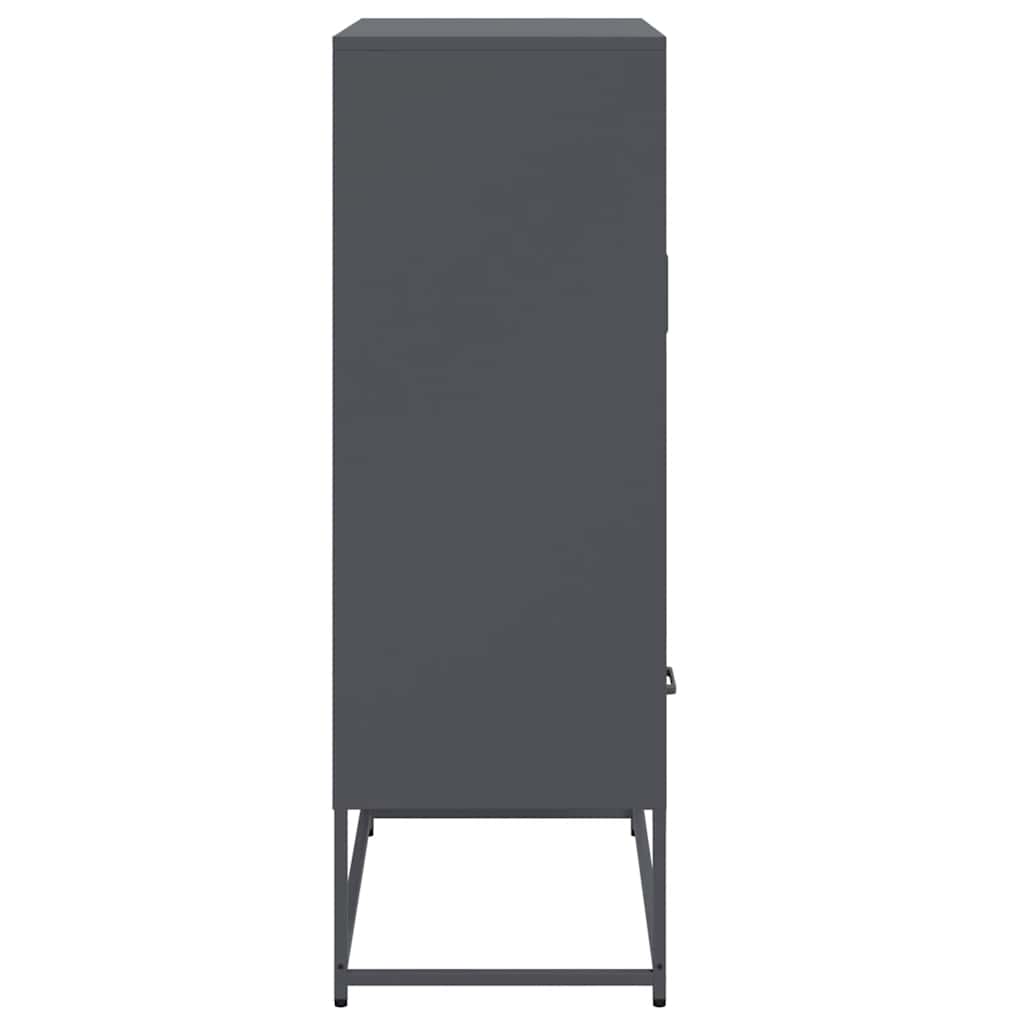 vidaXL Highboard Anthracite 68x39x111.5 cm Steel