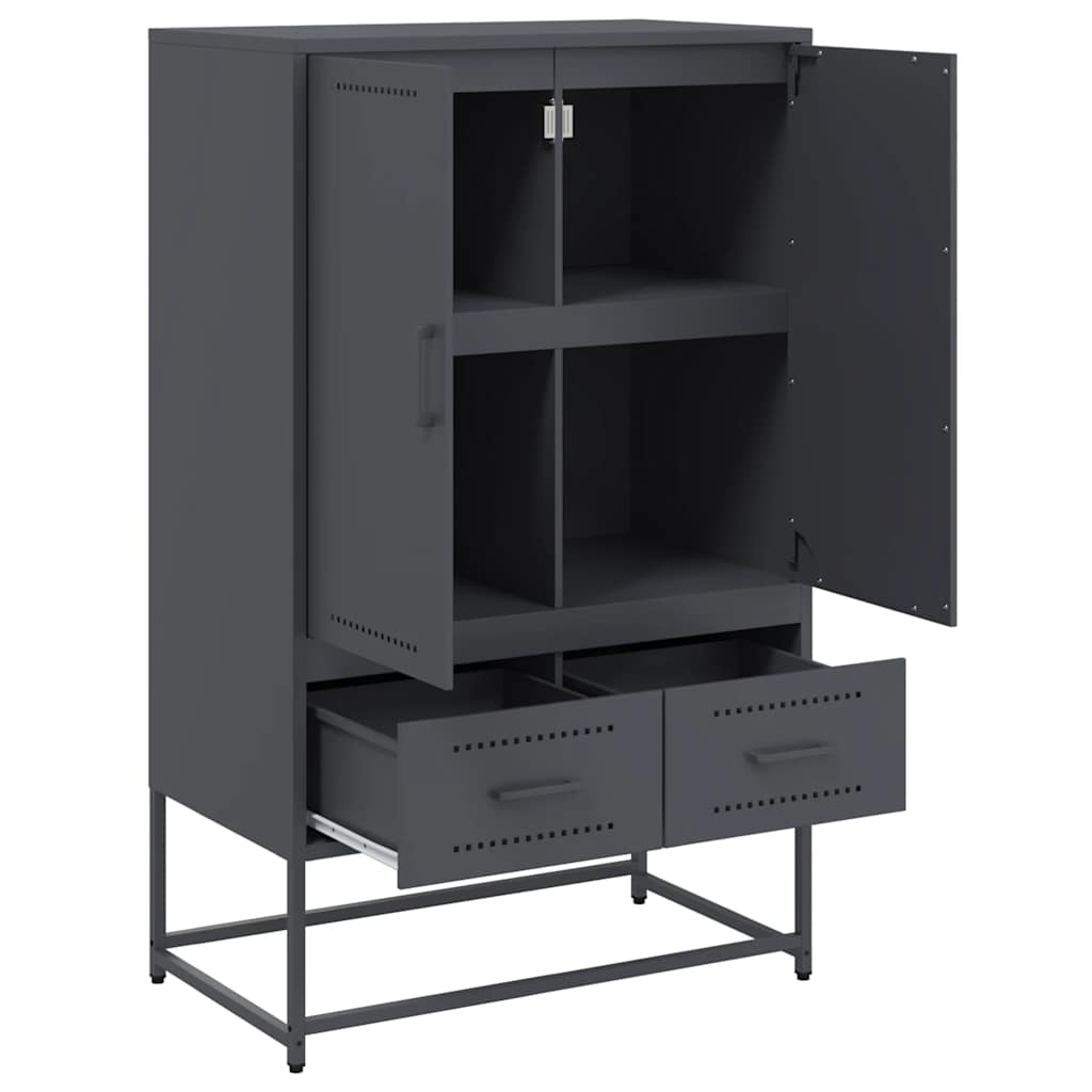 vidaXL Highboard Anthracite 68x39x111,5 cm Steel