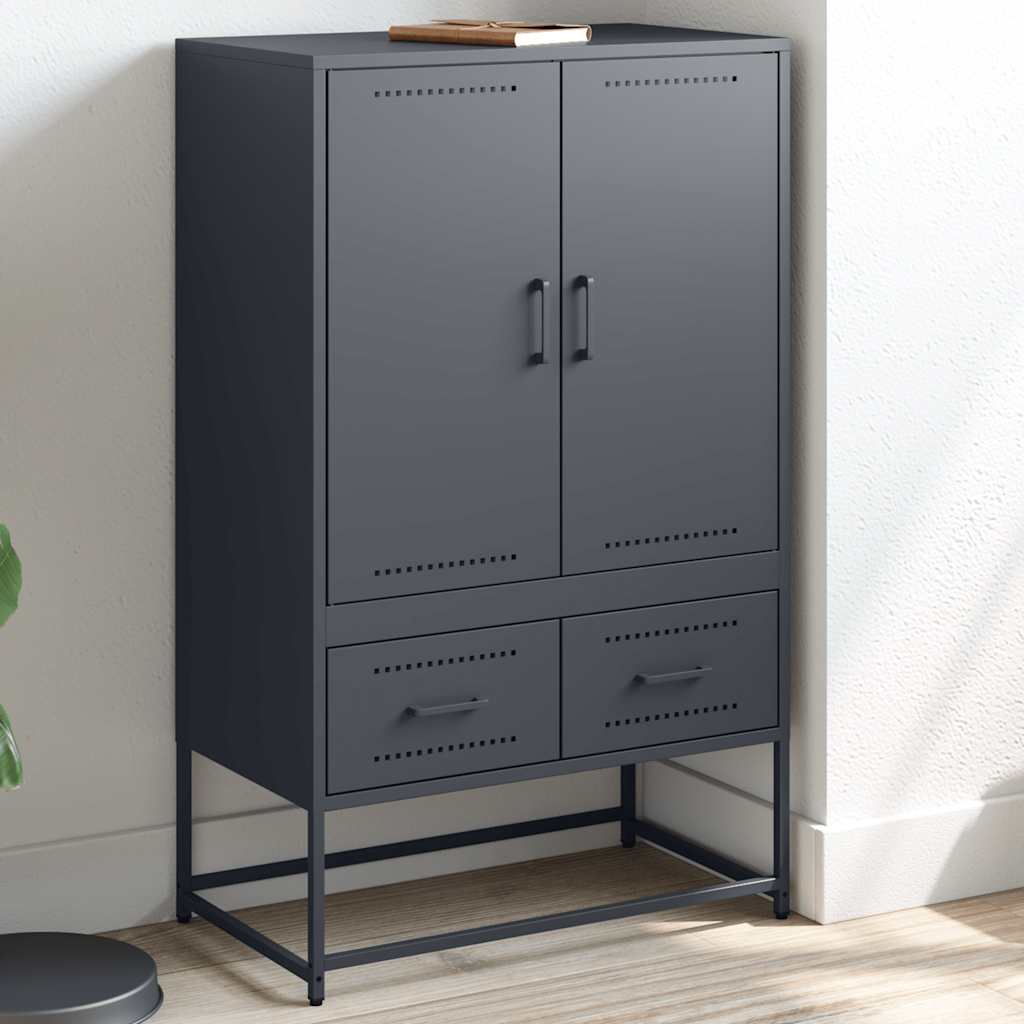 vidaXL Highboard Anthracite 68x39x111,5 cm Steel