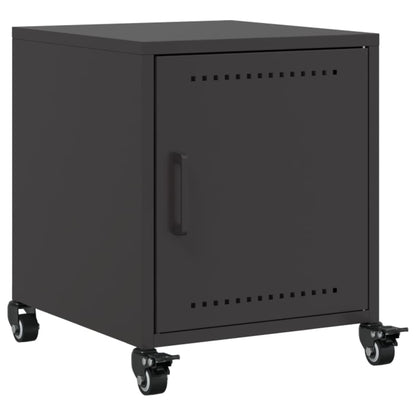 vidaXL Bedside Cabinets 2 pcs Black 36x39x43.5 cm Steel