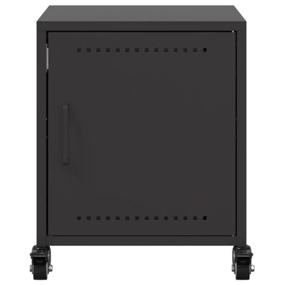 vidaXL Bedside Cabinets 2 pcs Black 36x39x43.5 cm Steel
