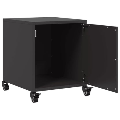 vidaXL Bedside Cabinets 2 pcs Black 36x39x43.5 cm Steel
