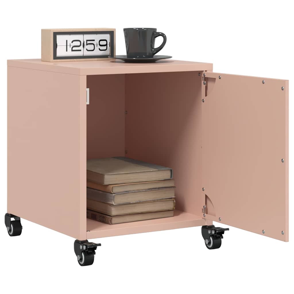 vidaXL Bedside Cabinet Pink 36x38.5x43.5 cm Steel