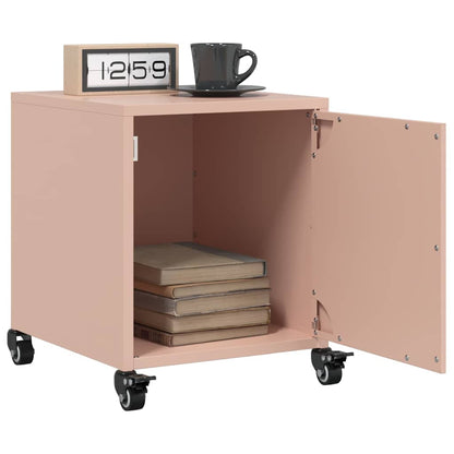 vidaXL Bedside Cabinet Pink 36x38.5x43.5 cm Steel