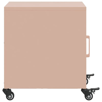 vidaXL Bedside Cabinet Pink 36x38.5x43.5 cm Steel