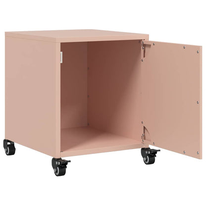 vidaXL Bedside Cabinet Pink 36x38.5x43.5 cm Steel