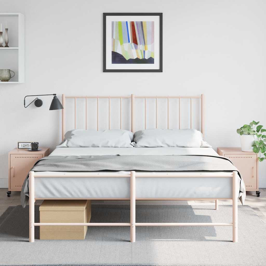 vidaXL Bedside Cabinets 2 pcs Pink 36x39x43.5 cm Steel