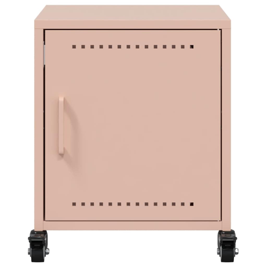 vidaXL Bedside Cabinets 2 pcs Pink 36x39x43.5 cm Steel