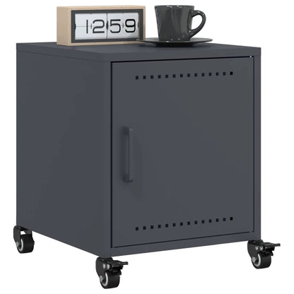 vidaXL Bedside Cabinet Anthracite 36x39x43.5 cm Steel