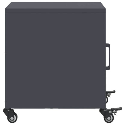 vidaXL Bedside Cabinet Anthracite 36x39x43.5 cm Steel