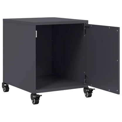 vidaXL Bedside Cabinet Anthracite 36x39x43.5 cm Steel