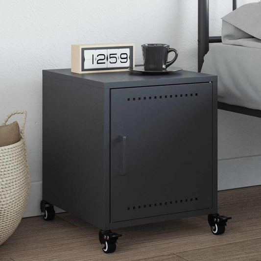vidaXL Bedside Cabinet Anthracite 36x39x43.5 cm Steel