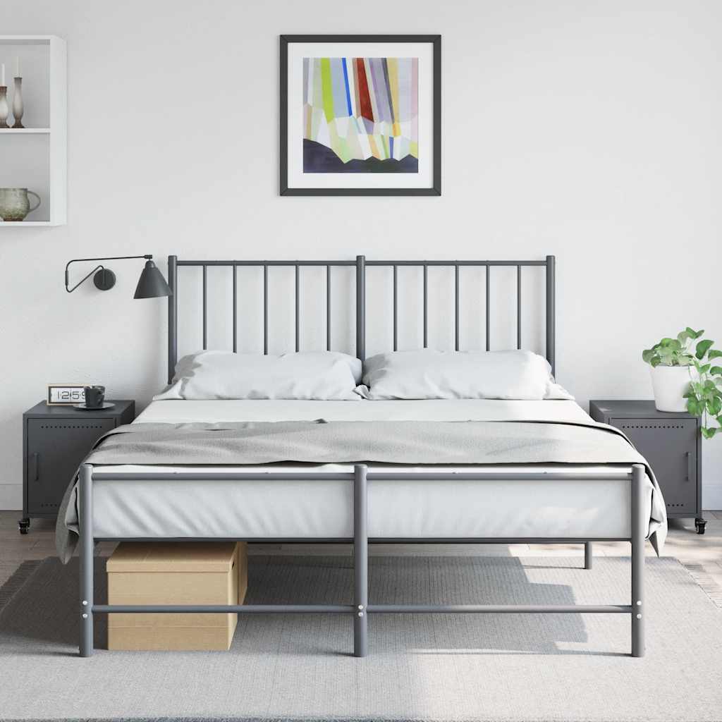 vidaXL Bedside Cabinets 2 pcs Anthracite 36x39x43.5 cm Steel
