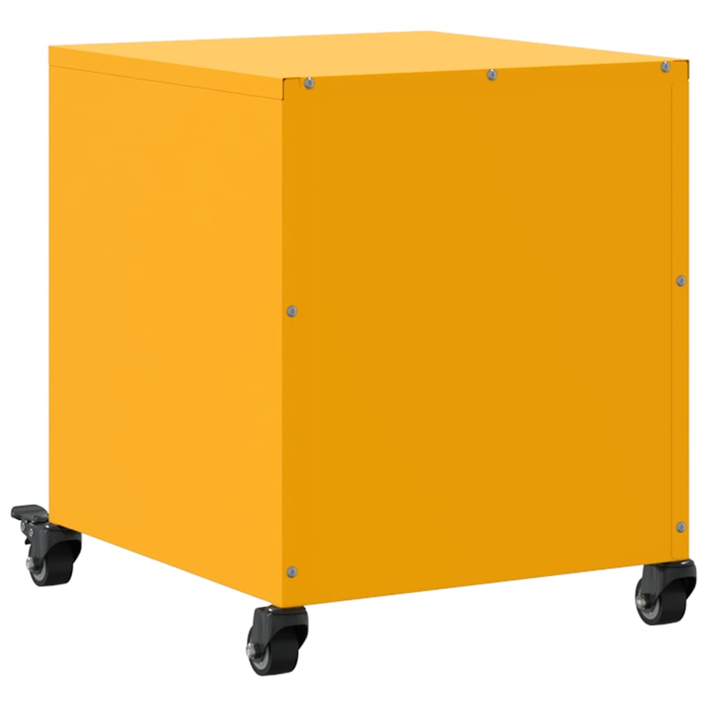 vidaXL Bedside Cabinets 2 pcs Mustard Yellow 36x39x43.5 cm Steel