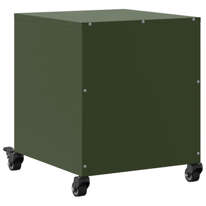vidaXL Bedside Cabinets 2 pcs Olive Green 36x39x43.5 cm Steel