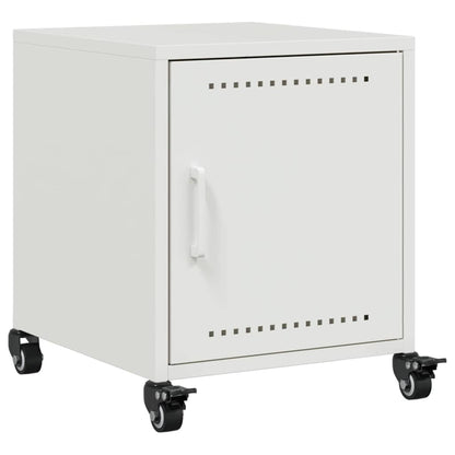 vidaXL Bedside Cabinets 2 pcs White 36x39x43.5 cm Steel