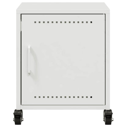 vidaXL Bedside Cabinets 2 pcs White 36x39x43.5 cm Steel