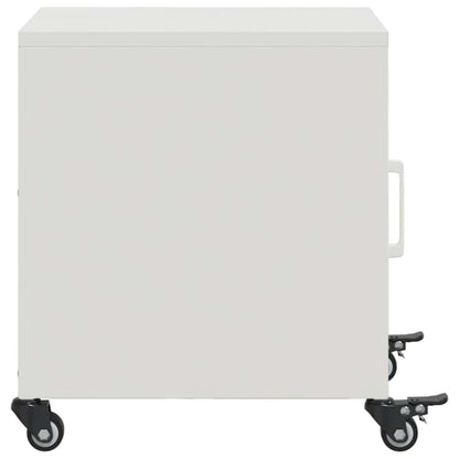 vidaXL Bedside Cabinets 2 pcs White 36x39x43.5 cm Steel