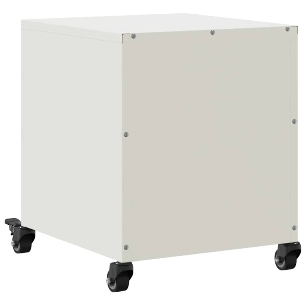 vidaXL Bedside Cabinets 2 pcs White 36x39x43.5 cm Steel
