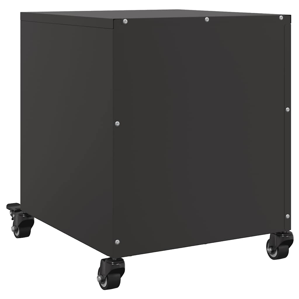 vidaXL Bedside Cabinets 2 pcs Black 36x39x43.5 cm Steel
