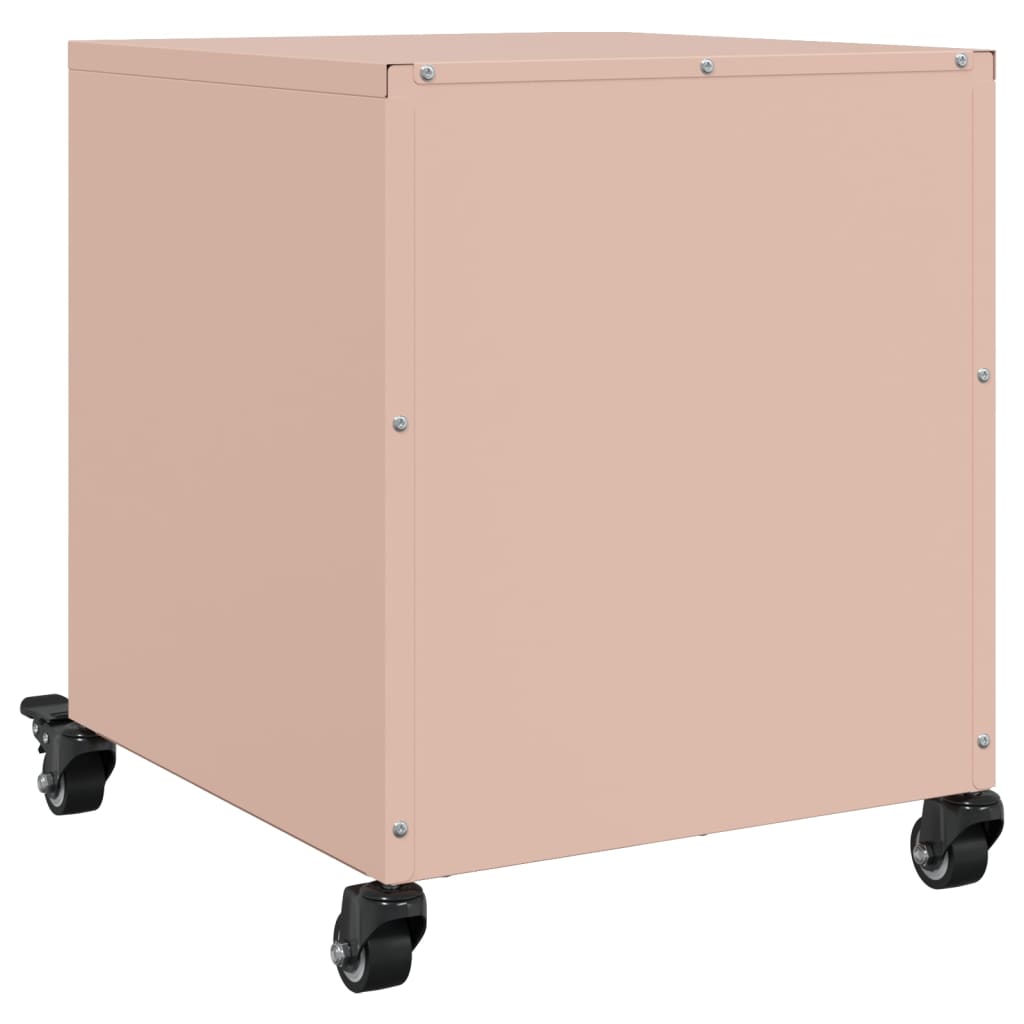 vidaXL Bedside Cabinet Pink 36x39x43.5 cm Steel