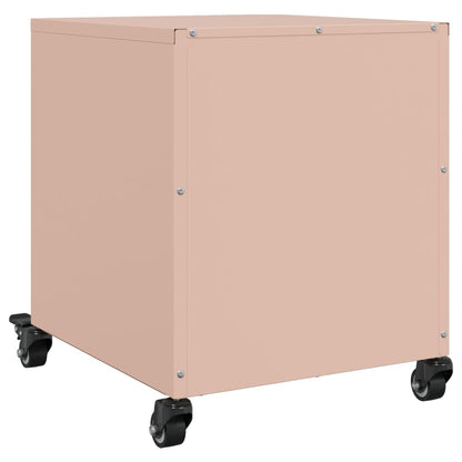 vidaXL Bedside Cabinet Pink 36x39x43.5 cm Steel