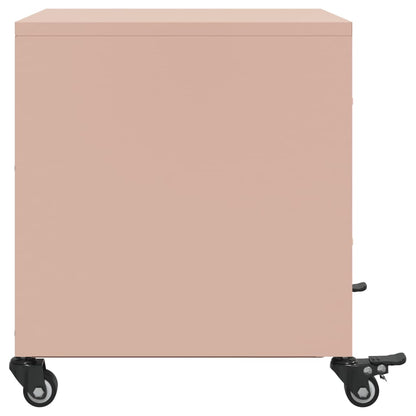 vidaXL Bedside Cabinets 2 pcs Pink 36x39x43.5 cm Steel