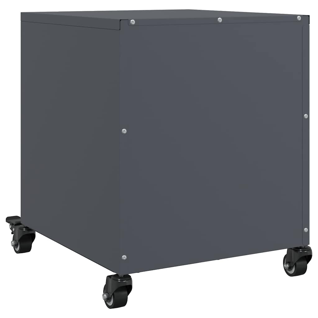 vidaXL Bedside Cabinet Anthracite 36x39x43.5 cm Steel