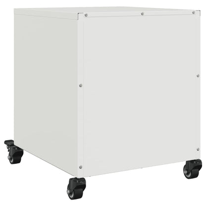 vidaXL Bedside Cabinet White 36x39x43.5 cm Steel