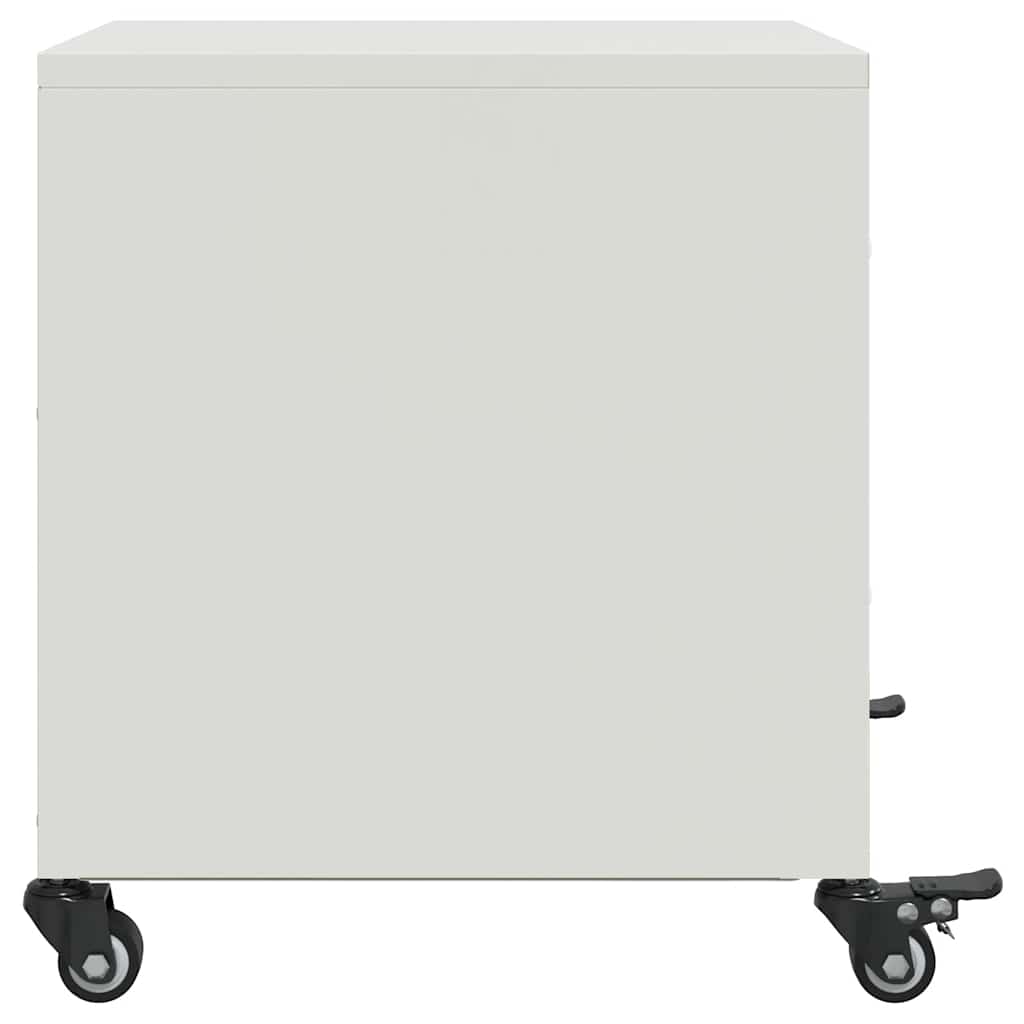 vidaXL Bedside Cabinets 2 pcs White 36x39x43.5 cm Steel