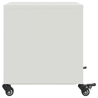 vidaXL Bedside Cabinets 2 pcs White 36x39x43.5 cm Steel