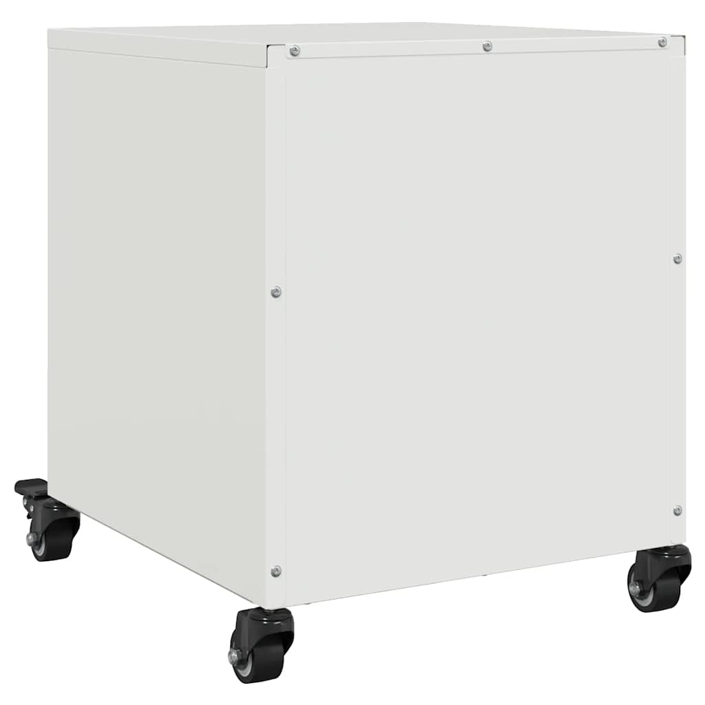 vidaXL Bedside Cabinets 2 pcs White 36x39x43.5 cm Steel