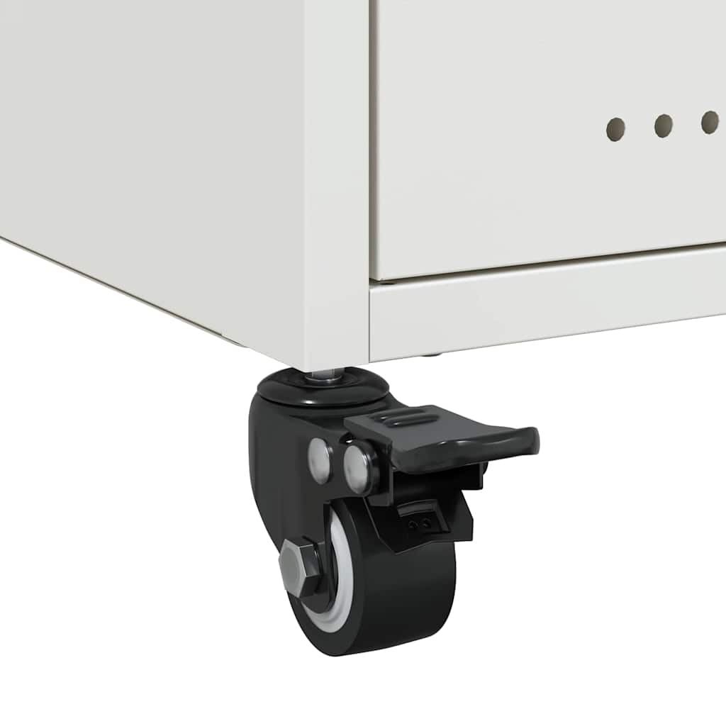 vidaXL Bedside Cabinets 2 pcs White 36x39x43.5 cm Steel