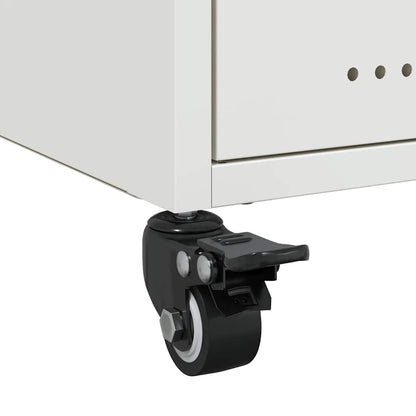 vidaXL Bedside Cabinets 2 pcs White 36x39x43.5 cm Steel