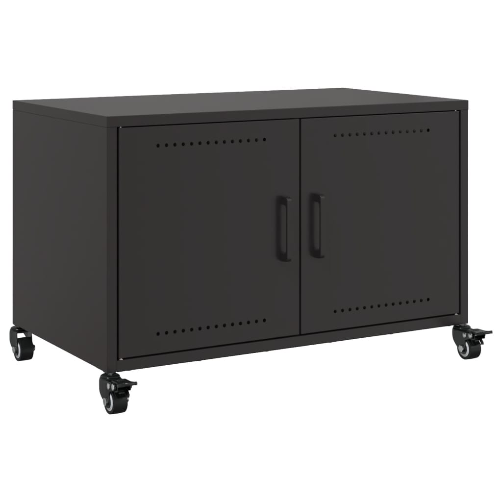 vidaXL TV Cabinet Black 68x39x43,5 cm Steel