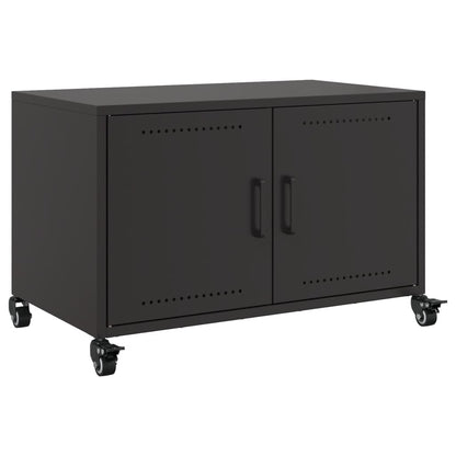 vidaXL TV Cabinet Black 68x39x43,5 cm Steel