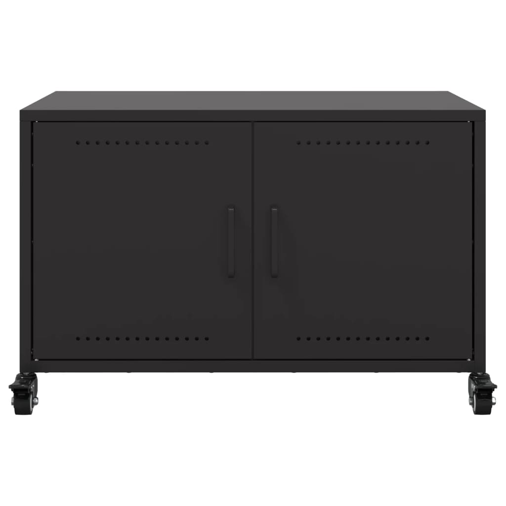 vidaXL TV Cabinet Black 68x39x43.5 cm Steel