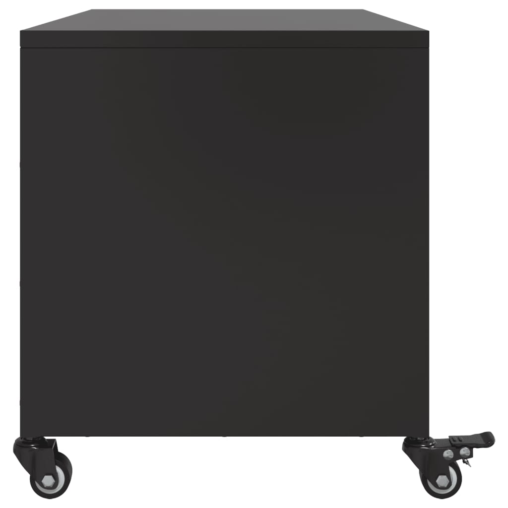 vidaXL TV Cabinet Black 68x39x43,5 cm Steel