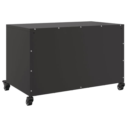 vidaXL TV Cabinet Black 68x39x43.5 cm Steel