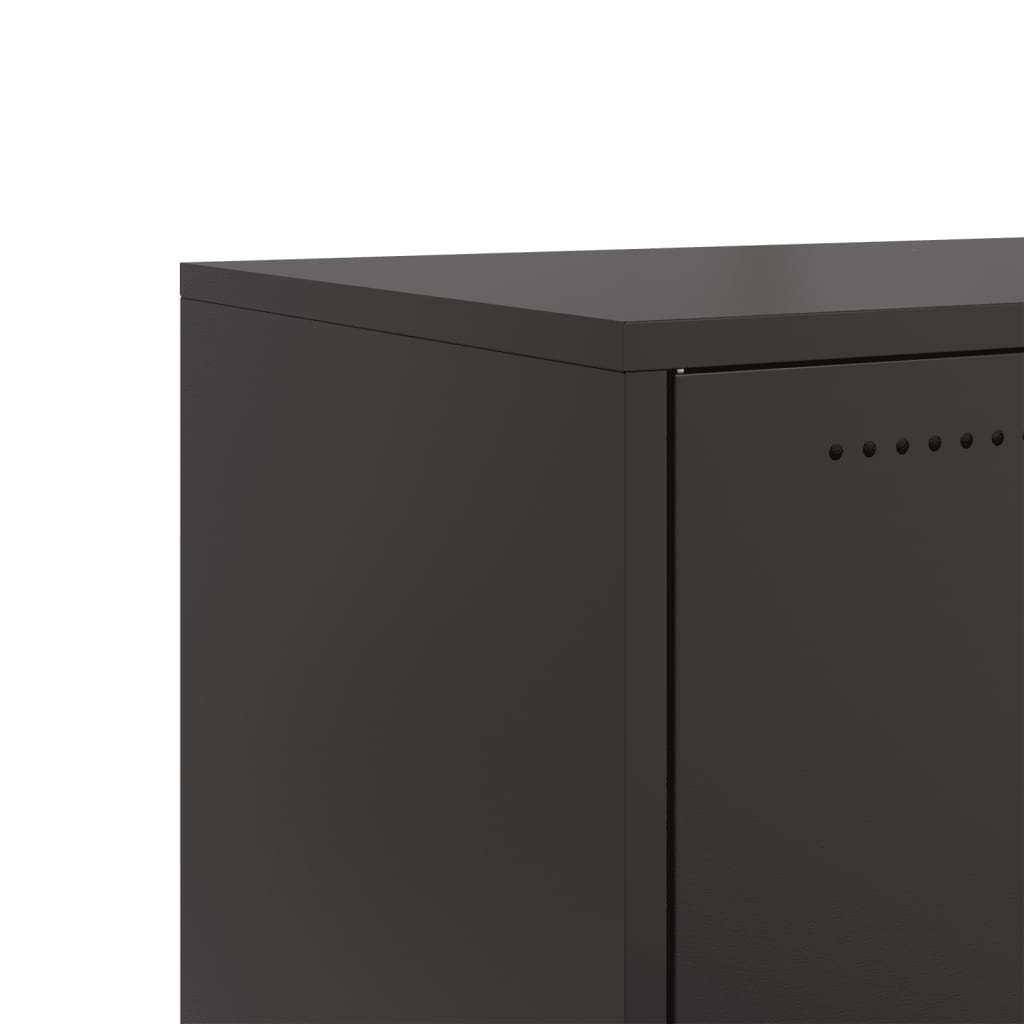 vidaXL TV Cabinet Black 68x39x43,5 cm Steel