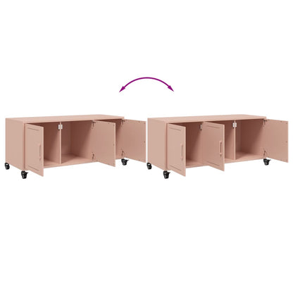 vidaXL TV Cabinet Pink 100,5x39x43,5 cm Steel