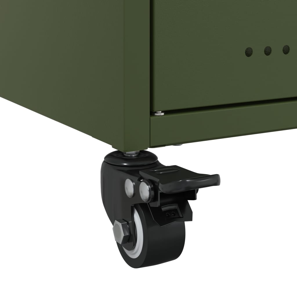 vidaXL TV Cabinet Olive Green 100,5x39x43,5 cm Steel