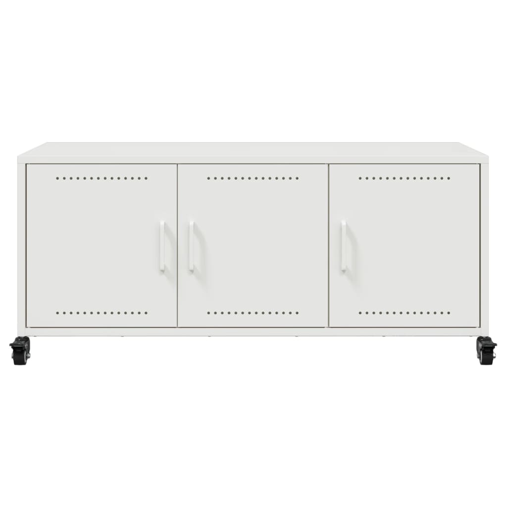 vidaXL TV Cabinet White 100.5x39x43.5 cm Steel