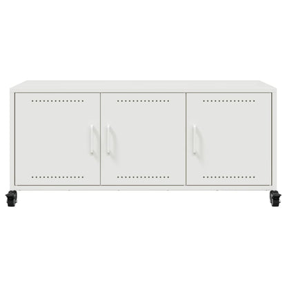 vidaXL TV Cabinet White 100.5x39x43.5 cm Steel