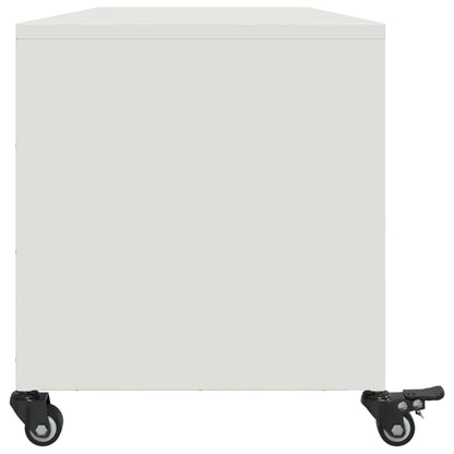 vidaXL TV Cabinet White 100.5x39x43.5 cm Steel
